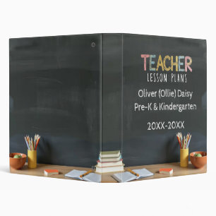 Chalkboard-Style Teacher Lesson Plan Binder