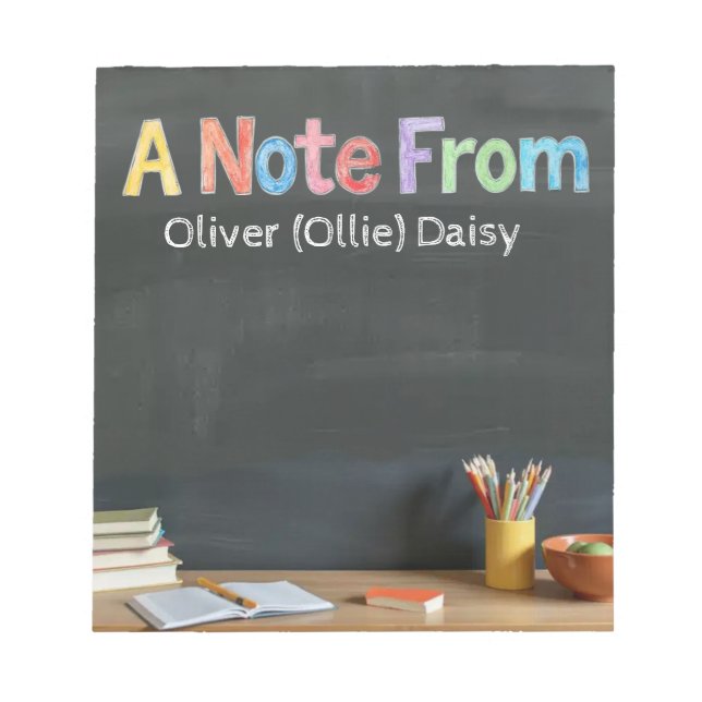 Chalkboard-Style Teacher Notes (Front)