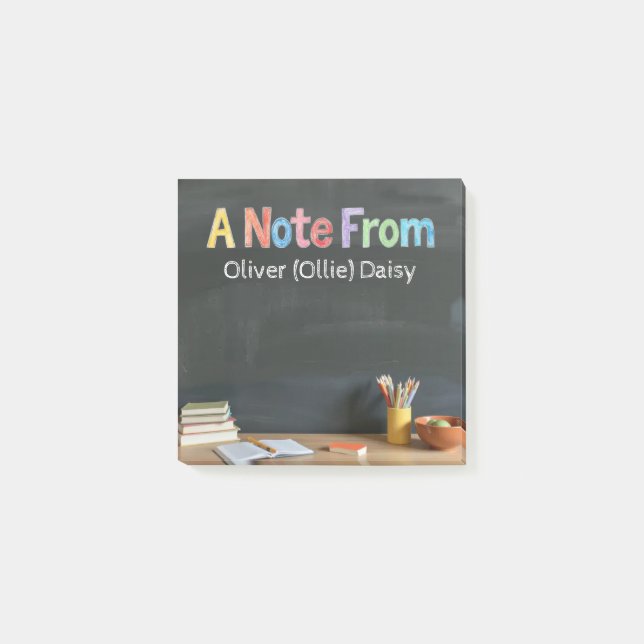 Chalkboard-Style Teacher Post-it Notes (Front)