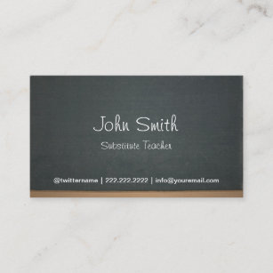 substitute teacher business cards zazzle substitute teacher business cards