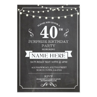 40th bday party invitations