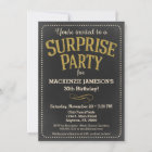 Chalkboard Surprise Party Invitation Man or Woman