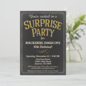 Chalkboard Surprise Party Invitation Man or Woman (Standing Front)