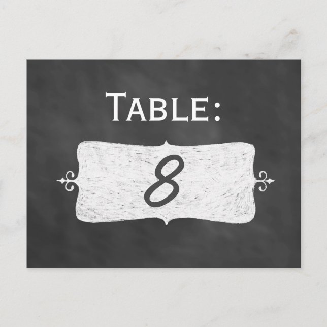 Chalkboard Table Number (Front)