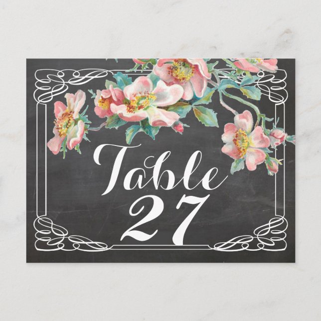 chalkboard Table number,,wedding table numbers (Front)