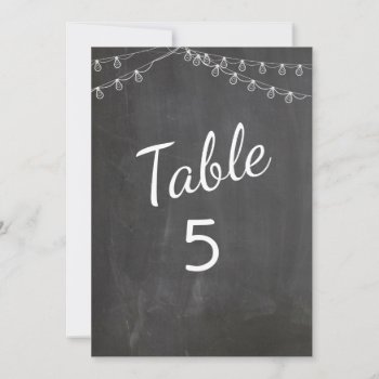 Chalkboard Table Numbers With Lights by LangDesignShop at Zazzle