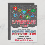 Chalkboard Tacky Christmas Sweater Invitations<br><div class="desc">So cute! Throw a fun tacky christmas sweater holiday party with colorful ugly sweater and vests hanging on the clothesline with falling snow and fun typography all on a chalkboard background. Hand drawn illustration by McBooboo.</div>