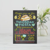 Chalkboard Taco Twosday 2nd Birthday Invitation (Standing Front)
