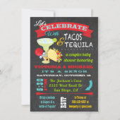 Chalkboard Tacos and Tequila Couples Baby Shower Invitation (Front)