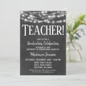 Chalkboard Teacher Graduation Party Invitation (Standing Front)