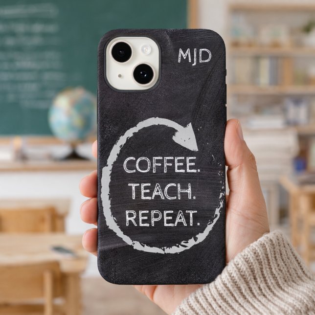 Chalkboard Teacher Inspired Monogram  Case-Mate iPhone Case (Creator Uploaded)