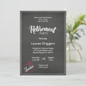 Chalkboard Teacher Retirement Invitation | Zazzle