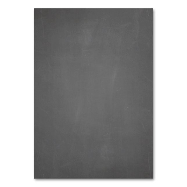 Chalkboard Template Background Customizable Table Number (Back)