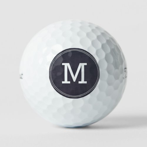 Chalkboard Texture Background Custom Monogram Golf Balls