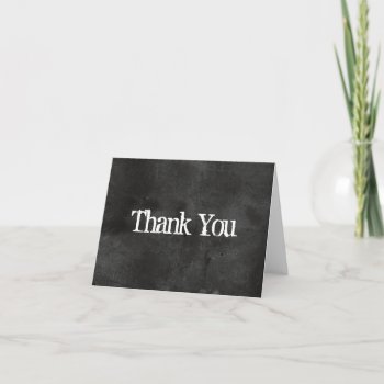 Chalkboard Thank You Black And White Distressed by camcguire at Zazzle