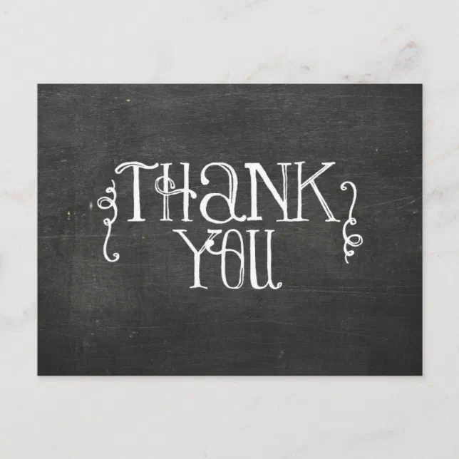 chalkboard thank you card | Zazzle