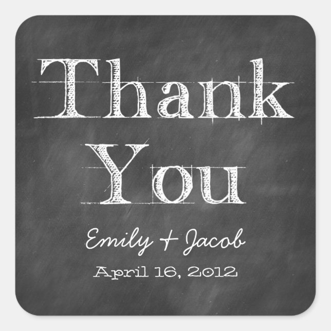 Chalkboard Thank You Favor Tags (Front)