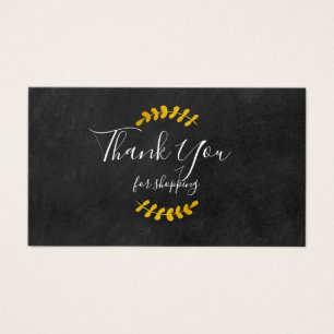 Chalkboard Thank You For Shopping Discount Card