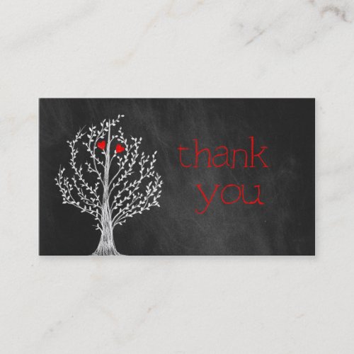 Chalkboard Theme Thank You Business Card