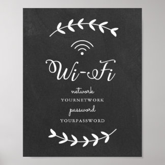 Chalkboard themed Wifi Sign