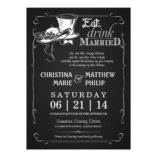 Tophat Invitations Template 3