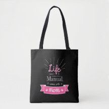"Chalkboard" Tote with a Quote for Mom