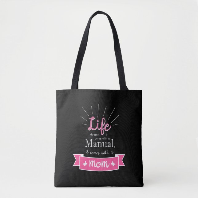 "Chalkboard" Tote with a Quote for Mom Bag (Front)