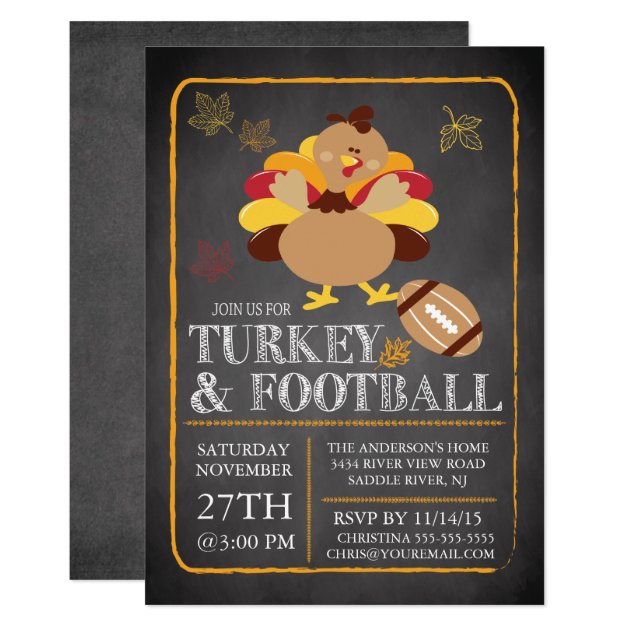 Turkey Football Sign Pattern, Thanksgiving: The Winfield Collection