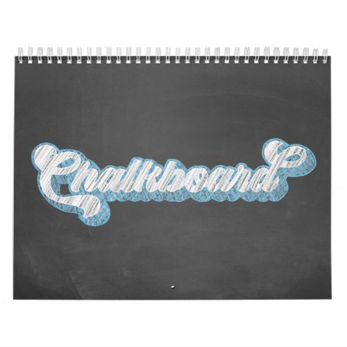Chalkboard Typography Calendar
