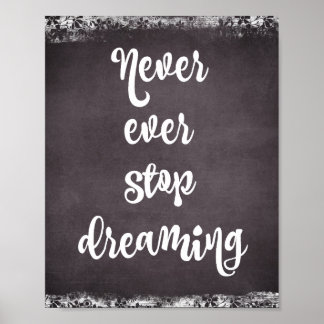 Chalkboard Typography: Dream Quote Poster