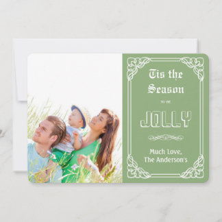 Chalkboard Typography Merry Christmas photo card