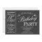 Chalkboard Typography Party Invitation