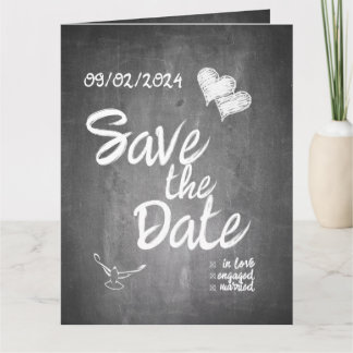 Chalkboard Typography Wedding Announcement