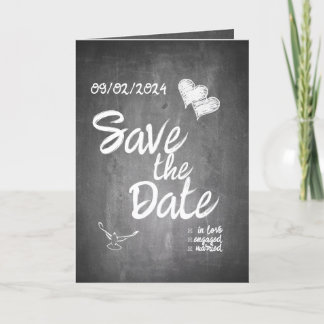 Chalkboard Typography Wedding Announcement