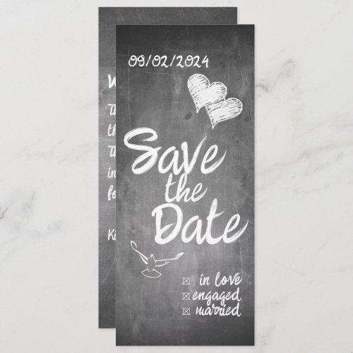 Chalkboard Typography Wedding Announcement