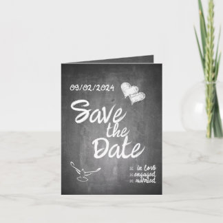 Chalkboard Typography Wedding Announcement