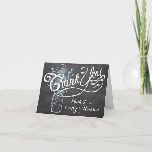 Chalkboard Typography Wedding Thank You