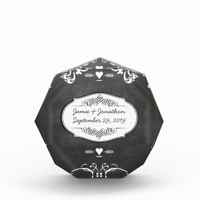Chalkboard Typography Weddings Award (Front)
