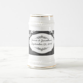 Chalkboard Typography Weddings Beer Stein