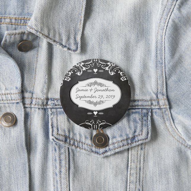 Chalkboard Typography Weddings Button (In Situ)