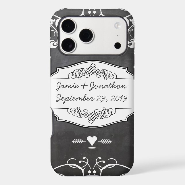 Chalkboard Typography Weddings Case-Mate iPhone Case (Back)