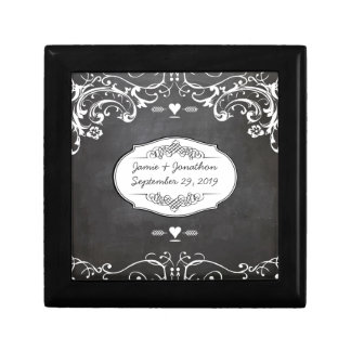 Chalkboard Typography Weddings Gift Box