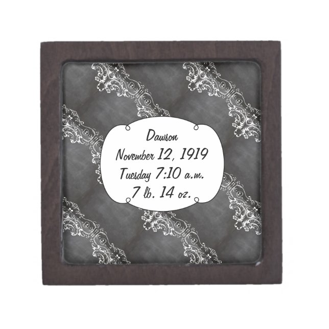 Chalkboard Typography Weddings Keepsake Box (Front)