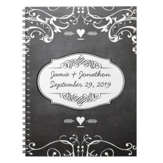 Chalkboard Typography Weddings Notebook