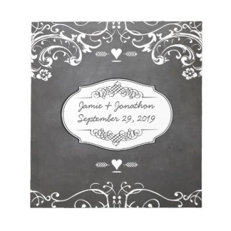 Chalkboard Typography Weddings Notepad