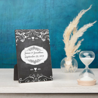 Chalkboard Typography Weddings Plaque