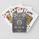 Chalkboard Typography Weddings Poker Cards<br><div class="desc">Chalkboard Vintage Modern Mr. and Mrs.  Chalkboard Wedding Favors  Sweet and sassy</div>