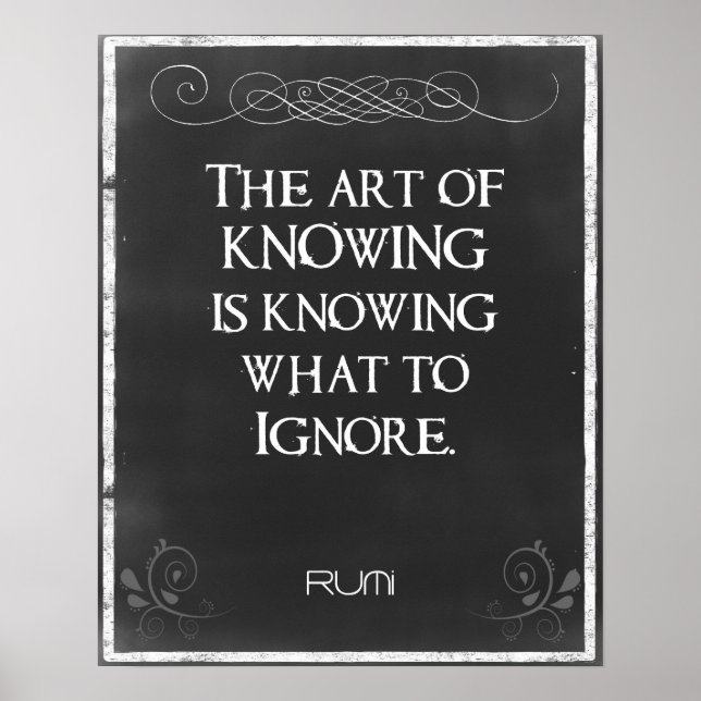 Chalkboard Typography with an Inspirational Quote Poster (Front)