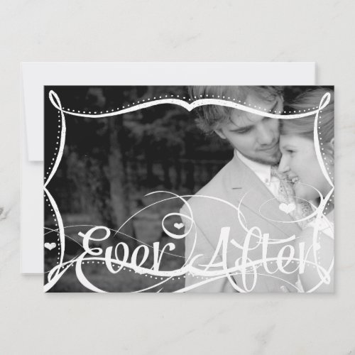 Chalkboard Typography Your Photo Wedding Invite