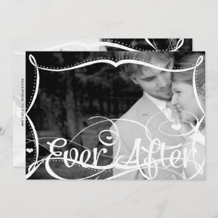 Chalkboard Typography Your Photo Wedding Invite